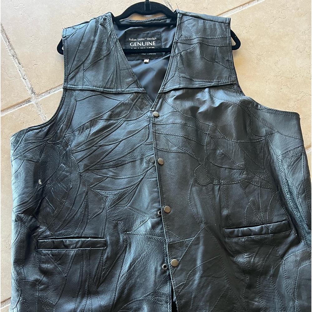 XXXL Italian leather vest never worn